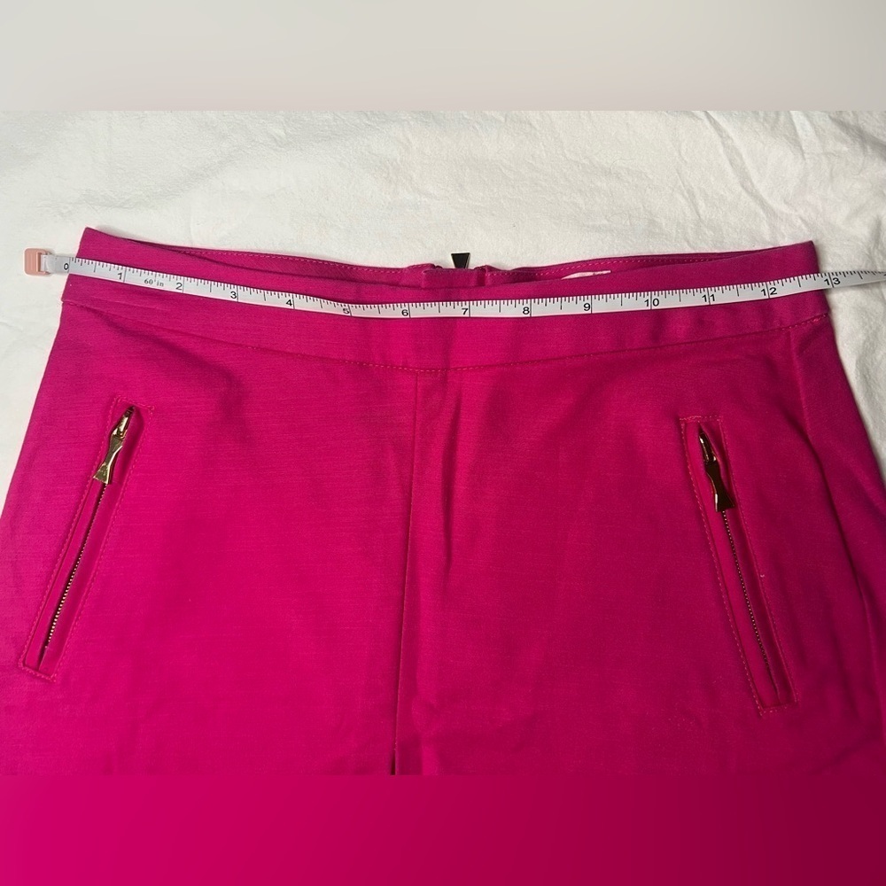 Kate Spade Hot Pink Skirt with Gold Zipper Details - Picture 5 of 9